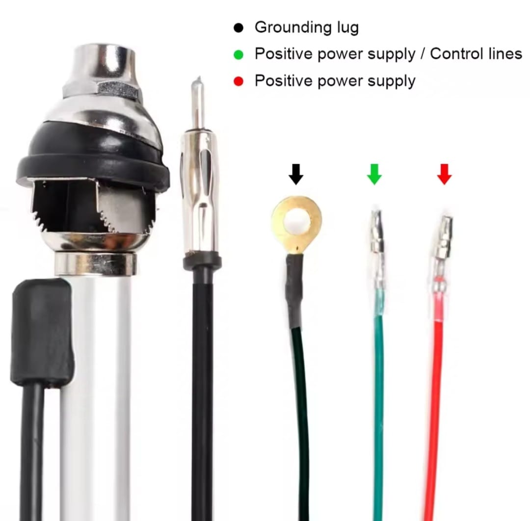Antena automática cromada para coche clásico