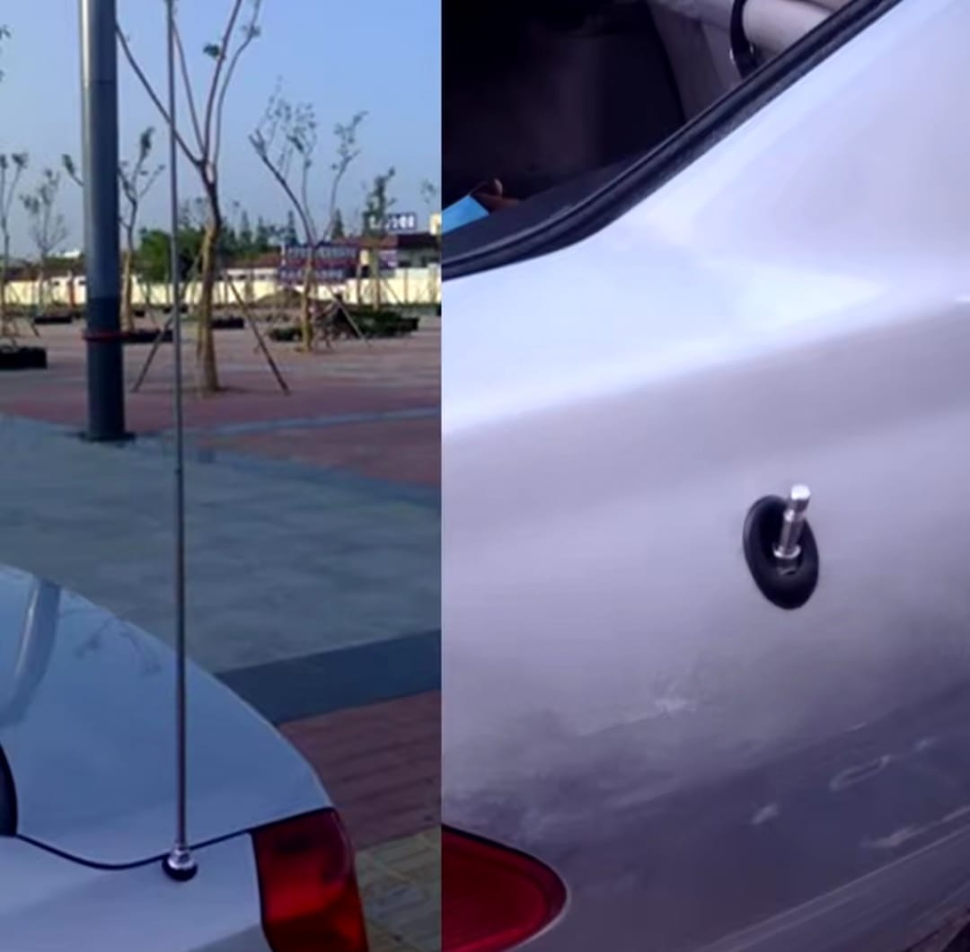 Antena automática cromada para coche clásico