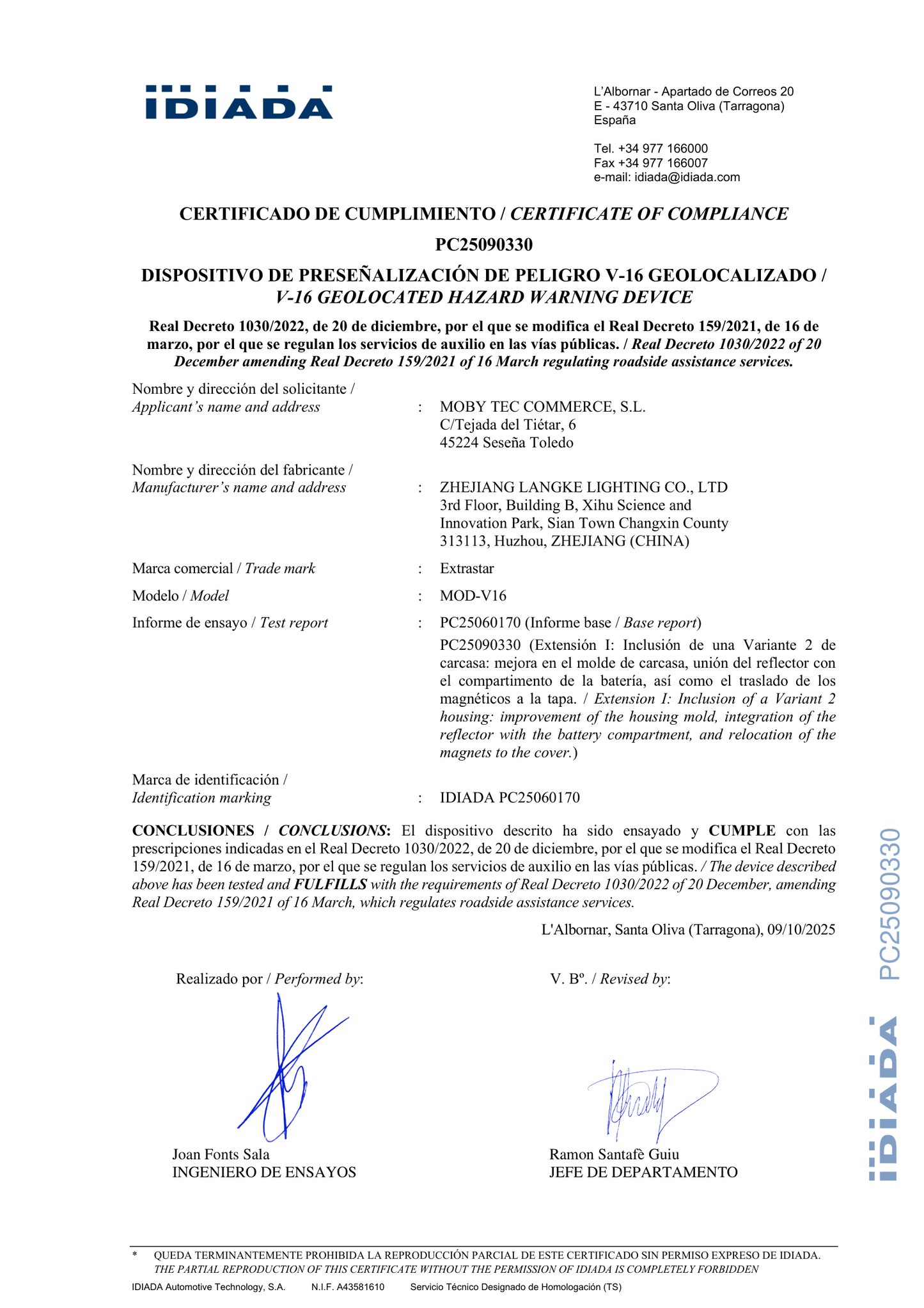 Baliza V16 Homologada DGT Geolocalización 3.0