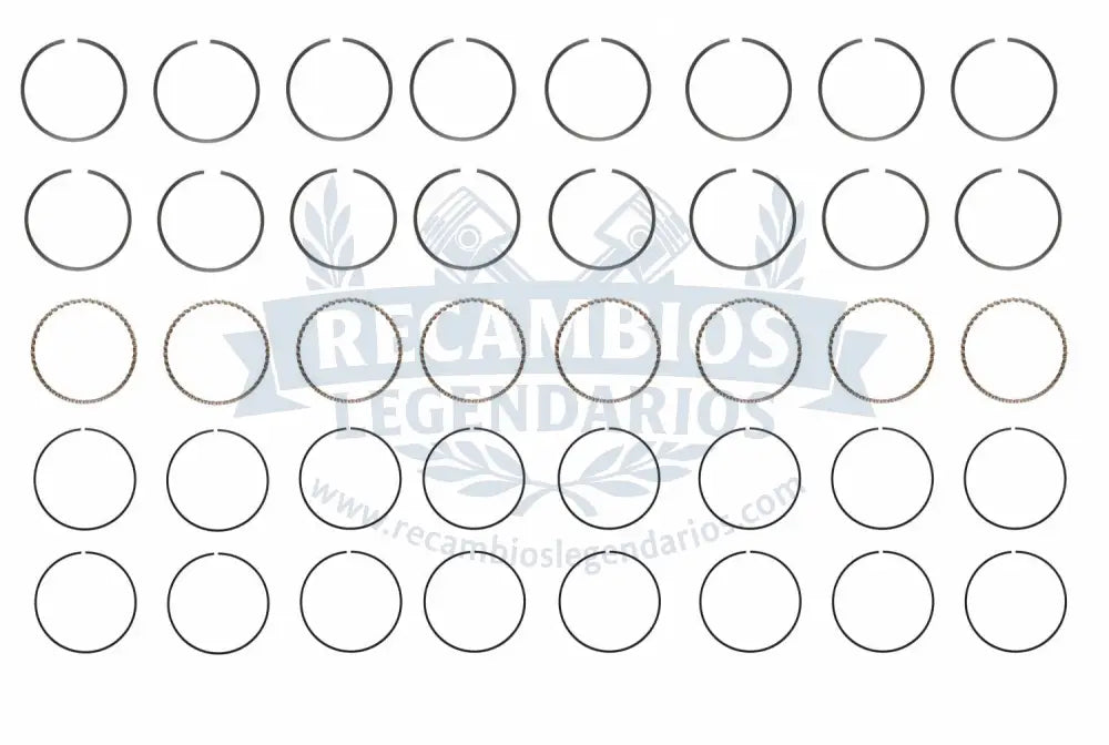 Juego completo de anillos/segmentos/aros de pistón Cadillac (8 pistones) de 1968 a 1976 2M695