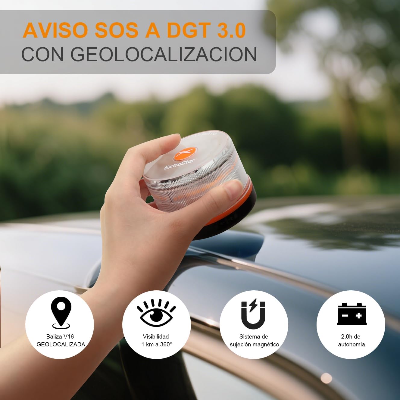Baliza V16 Homologada DGT Geolocalización 3.0